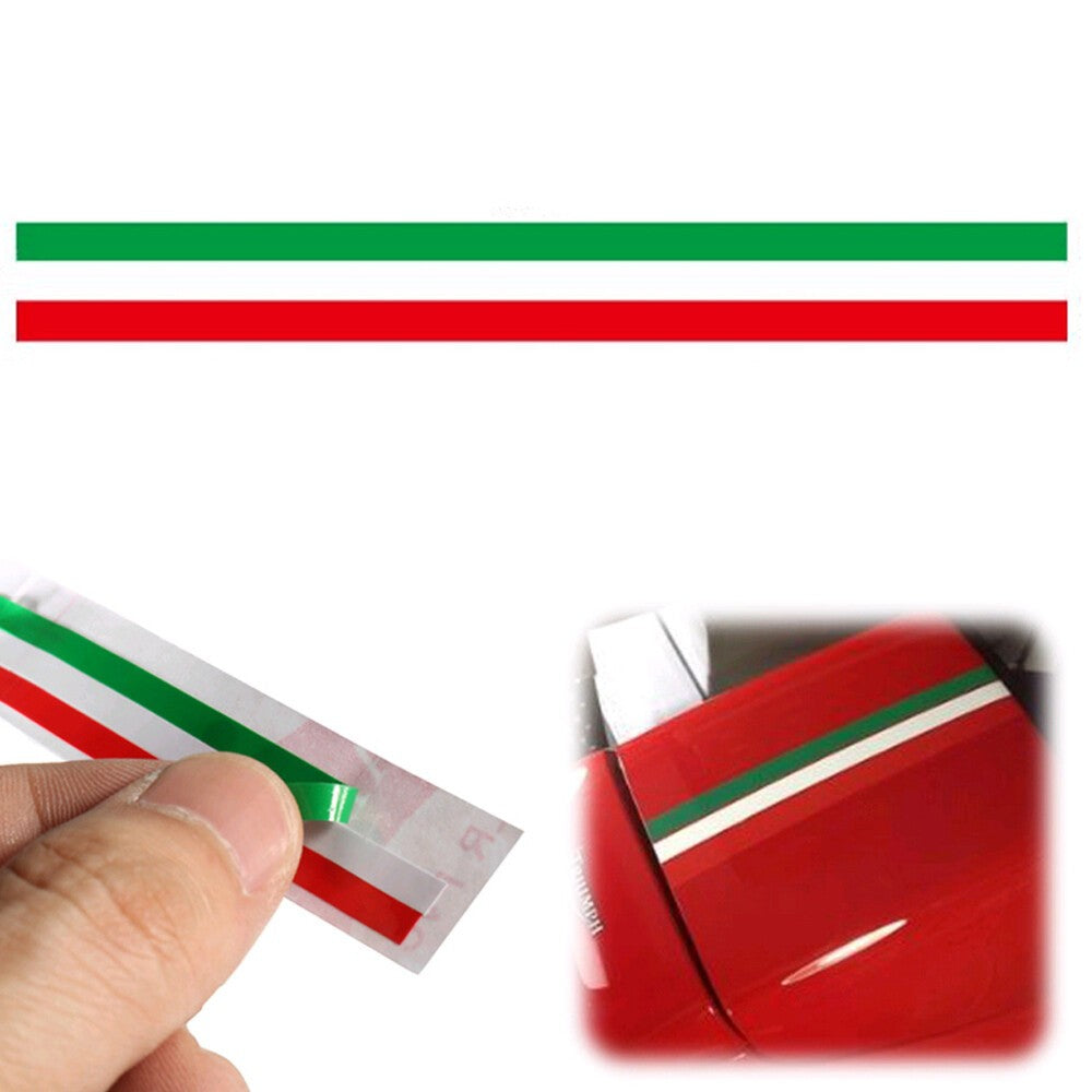 Car Decor Italian Italy Flag Sticker Strip Decal Badge Emblem Sticker