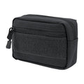 Black Tactical Compact Utility Tool Hook Loop Panel Pouch Molle Pals