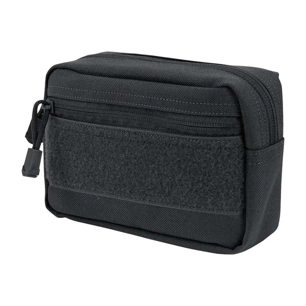 Black Tactical Compact Utility Tool Hook Loop Panel Pouch Molle Pals