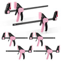 6PACK F Clamp Bar Clamps for Woodworking 4-Pack 6" and 2-Pack 12" Clamp/Spreader