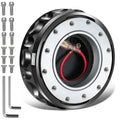 Black Steering Wheel Twist Lock Quick Release Hub | Built Supply Co