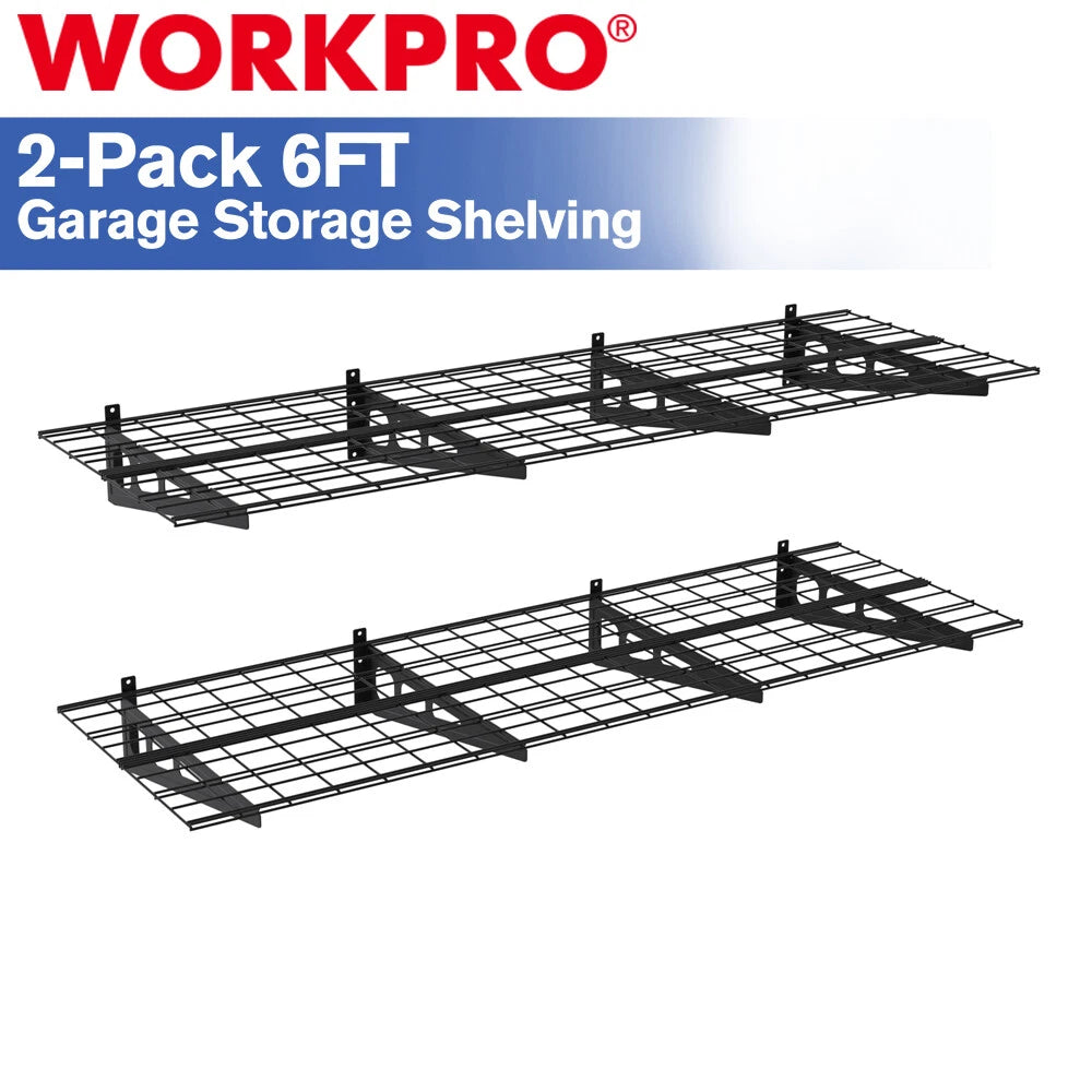 Workpro 2x6ft Garage Wall Shelving Heavy Duty | Built Supply Co