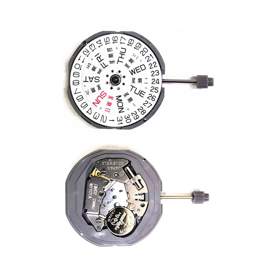 23.65mm Day / Date At 3 Quartz Watch Movement With Battery For Miyota
