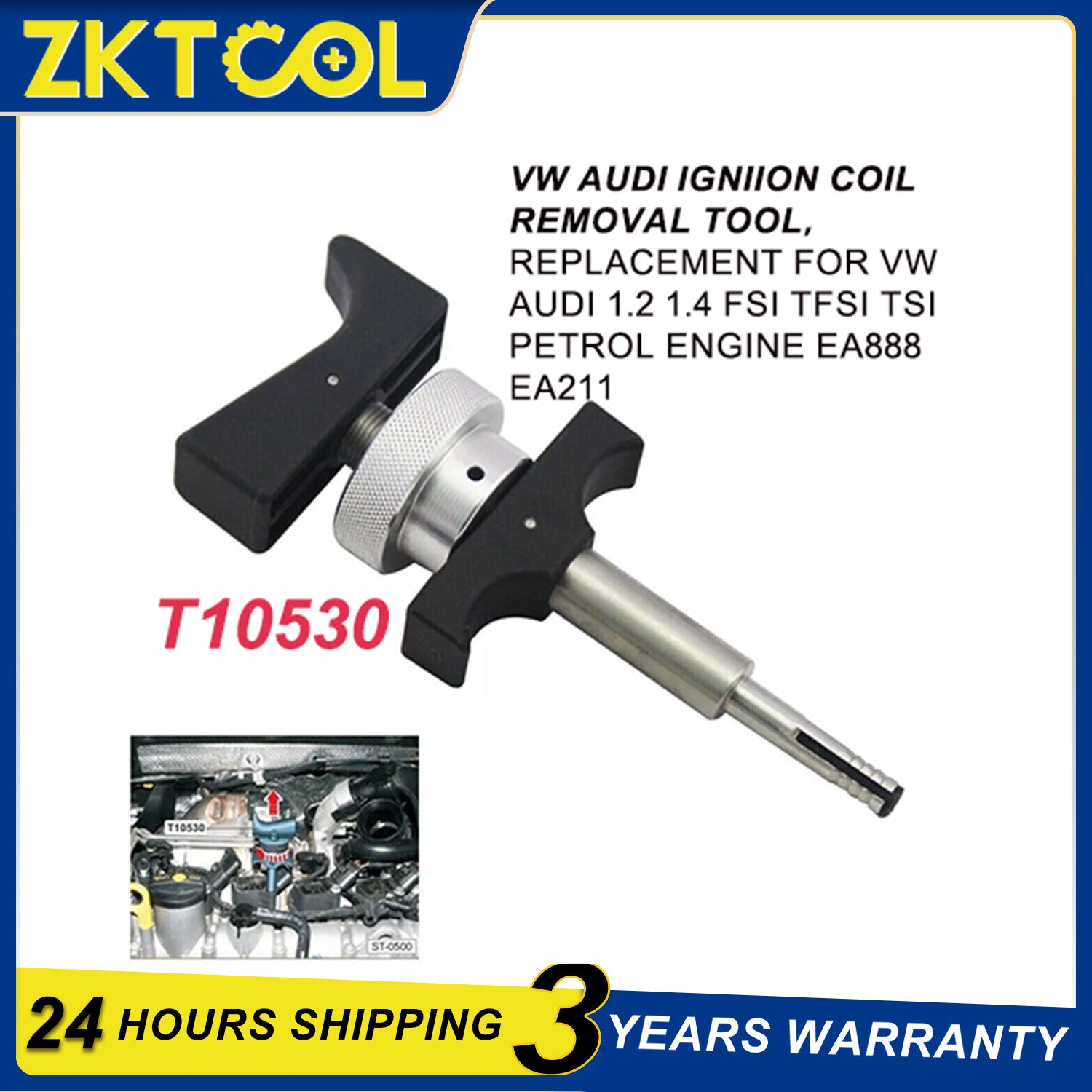 T10530 Ignition Coil Puller Removal Tool for VW Audi Petrol Engine