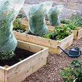White Mesh Plant Cover With Zipper Drawstring For Gardening Protection