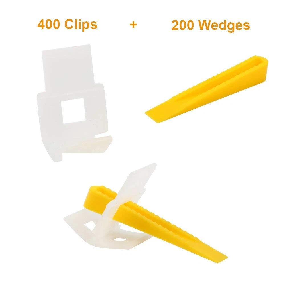 400 Clips + 200 Wedges 600 Tiles Leveler Spacers Lippage Tile