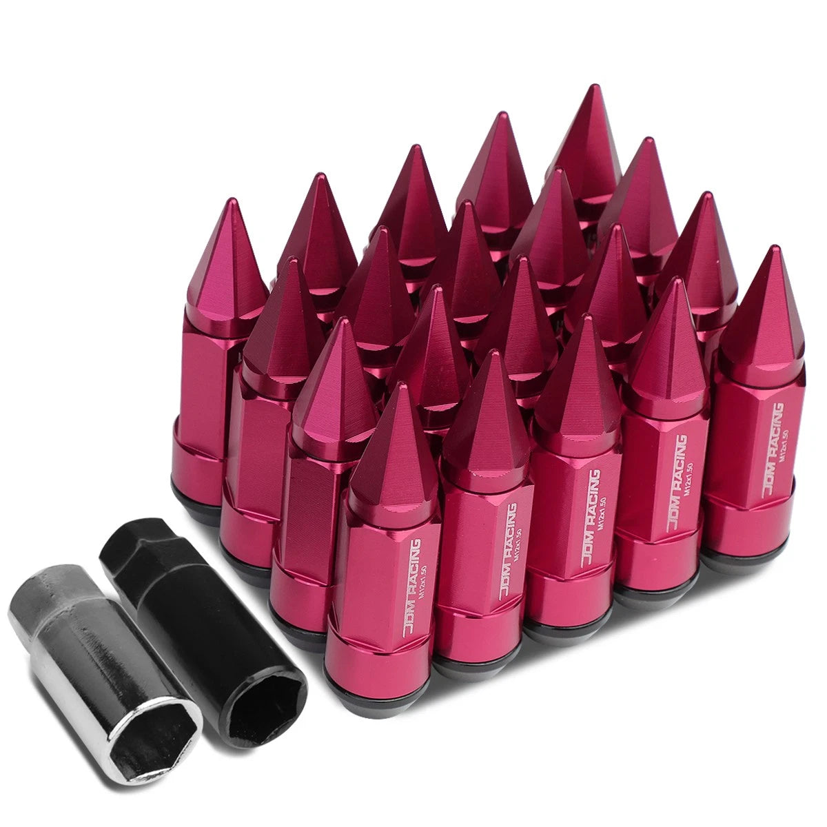 M12x1.5 83mm Tall 23mm Od Pink Aluminum Jdm Rim Lug | Built Supply Co