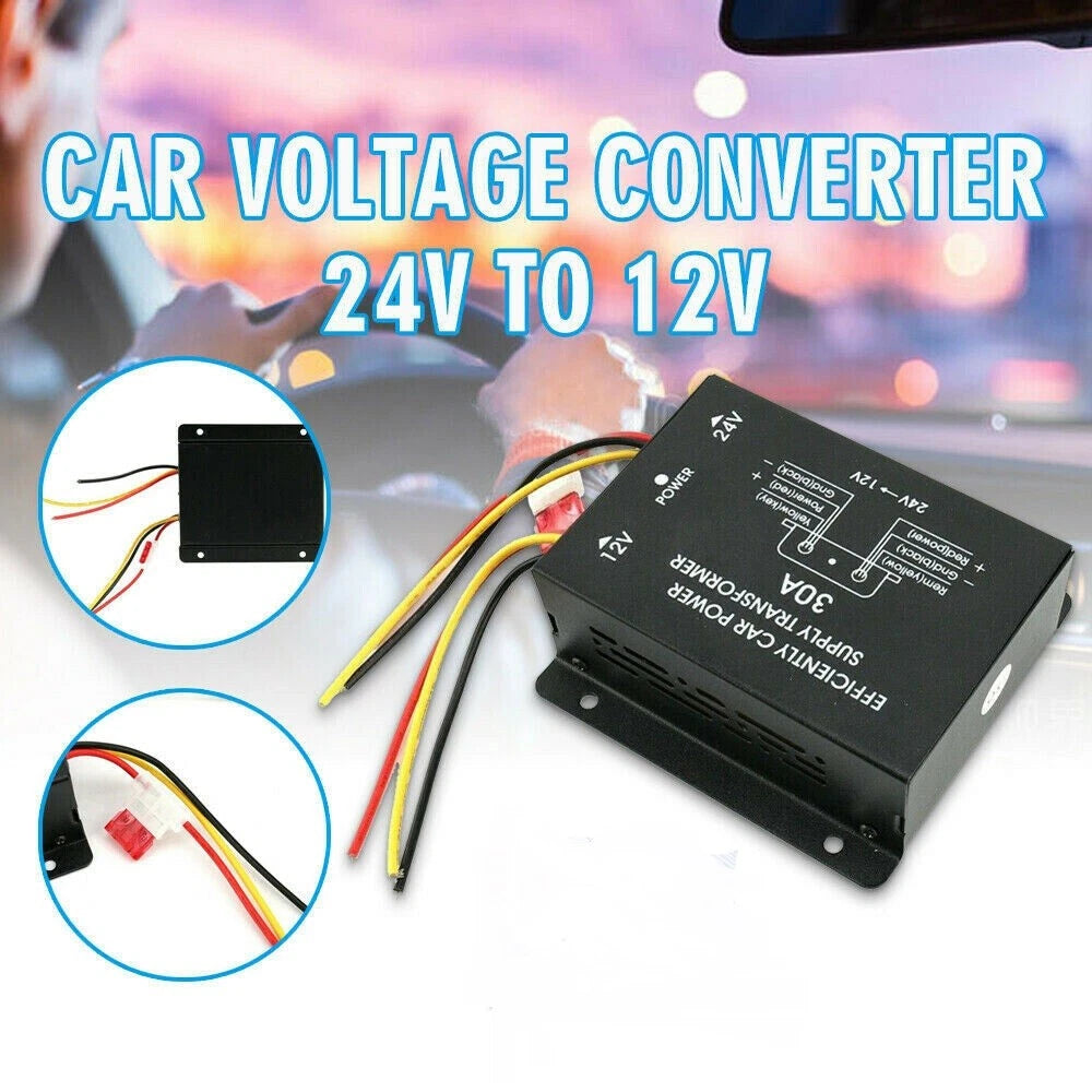 10/15/20/30a Car 24V To 12V Voltage Reducer Power Converter Step Down