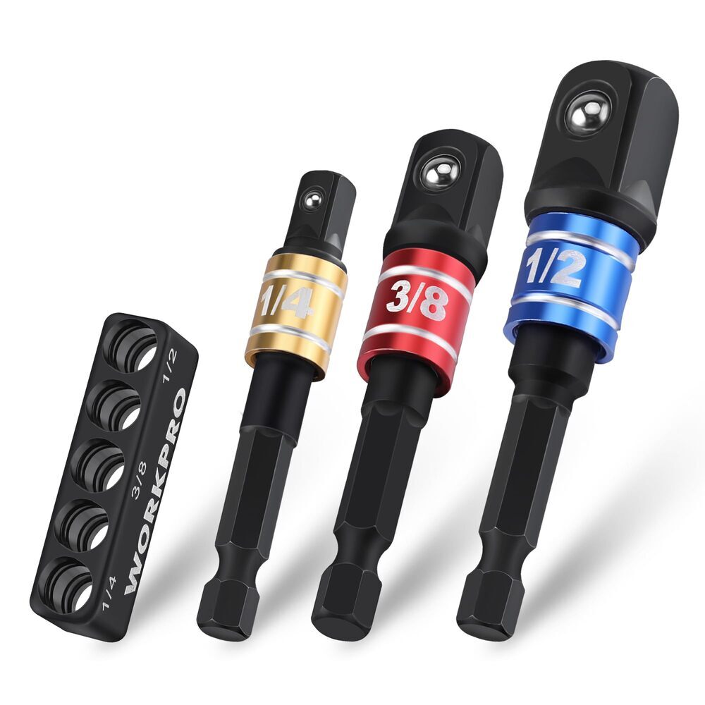 WORKPRO 3PC Impact Grade Socket Adapter Set by WORKPRO