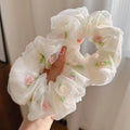 Sweet Korean Style Mesh Hair Ties Floral Scrunchies Breathable Mesh