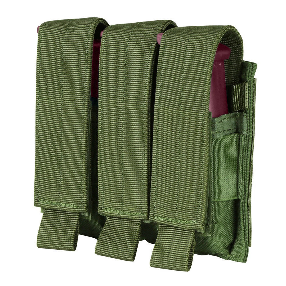 Hook And Loop Tactical Triple Multi-purpose Modular Mag Pouch - Od
