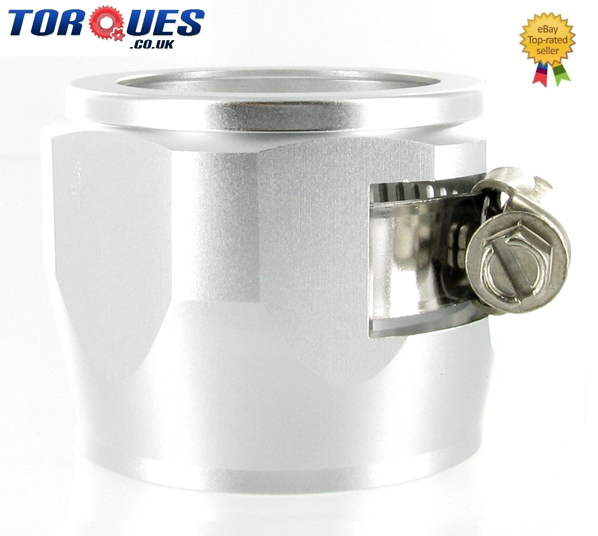 AN -28 (AN28) 48mm Silver Fuel Hose Clamp Finishers - For hose with