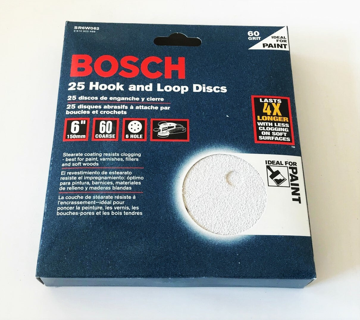 Bosch 6" Sanding Discs - 60 Grit Hook and Loop