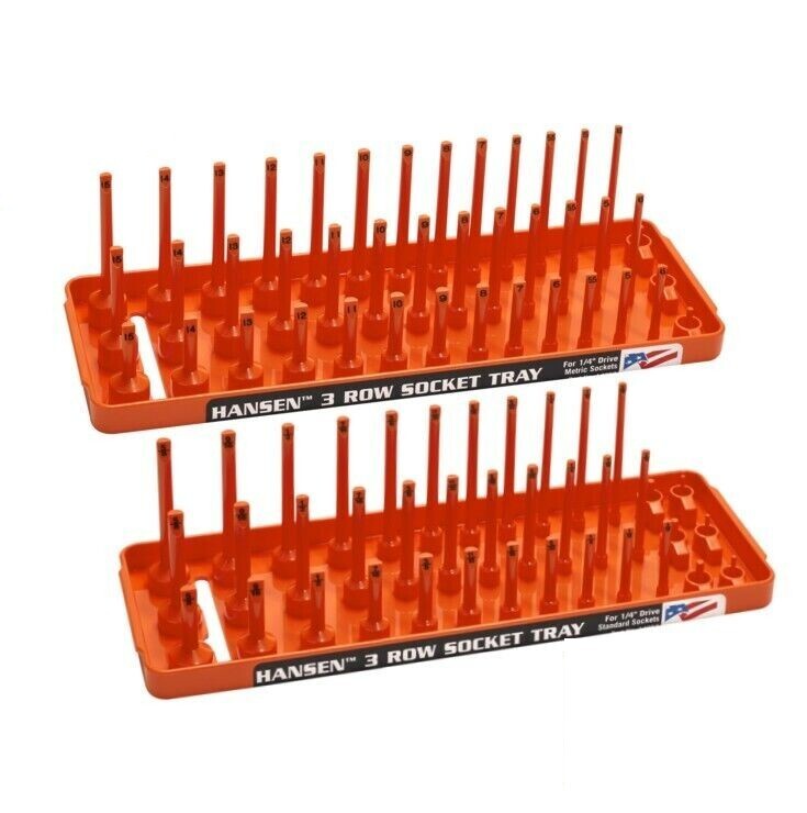 Hansen 1/4" Socket Organizer Tray Set