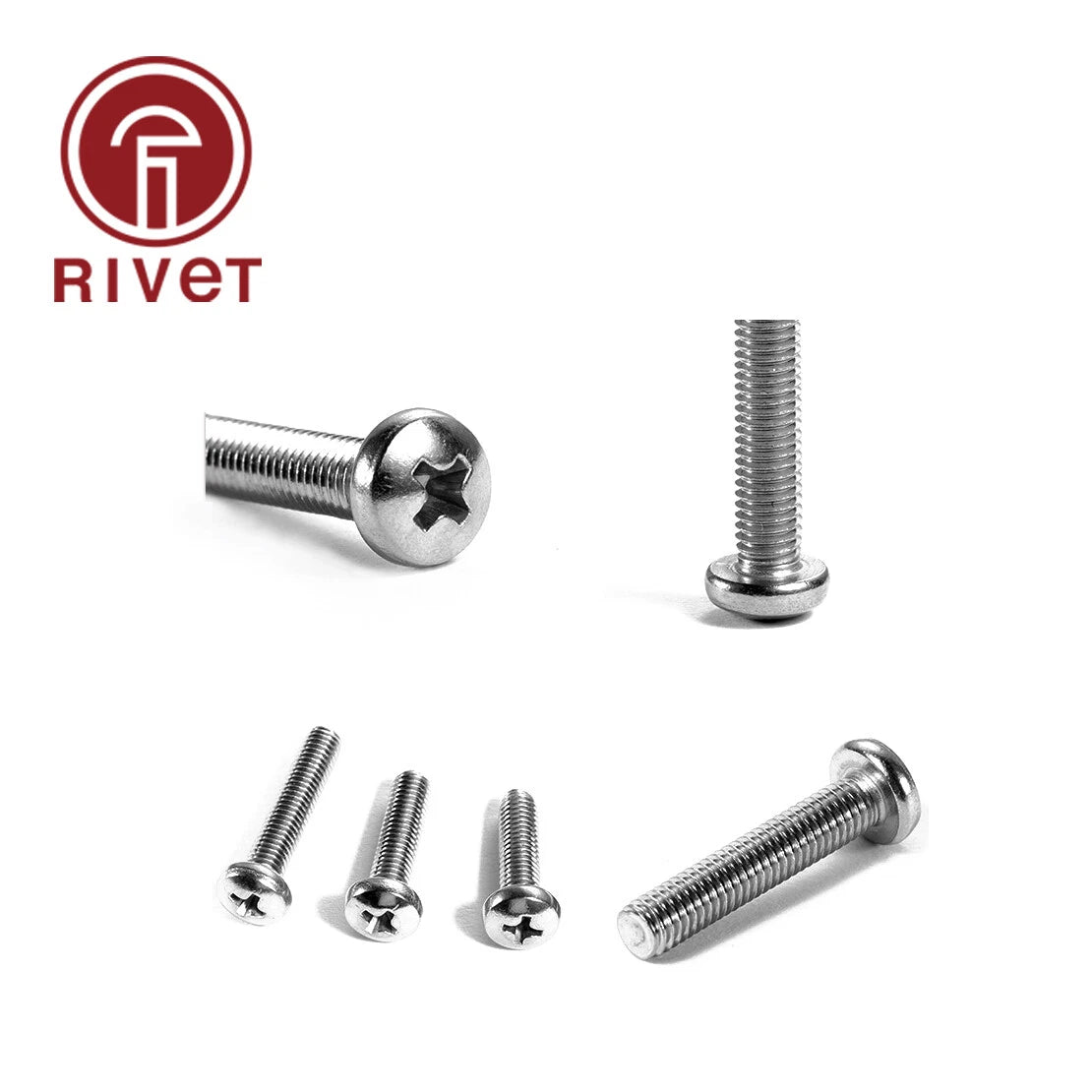 Din 7045 304 Stainless Steel Screws Cross Recessed Pan Head M1.6 M2