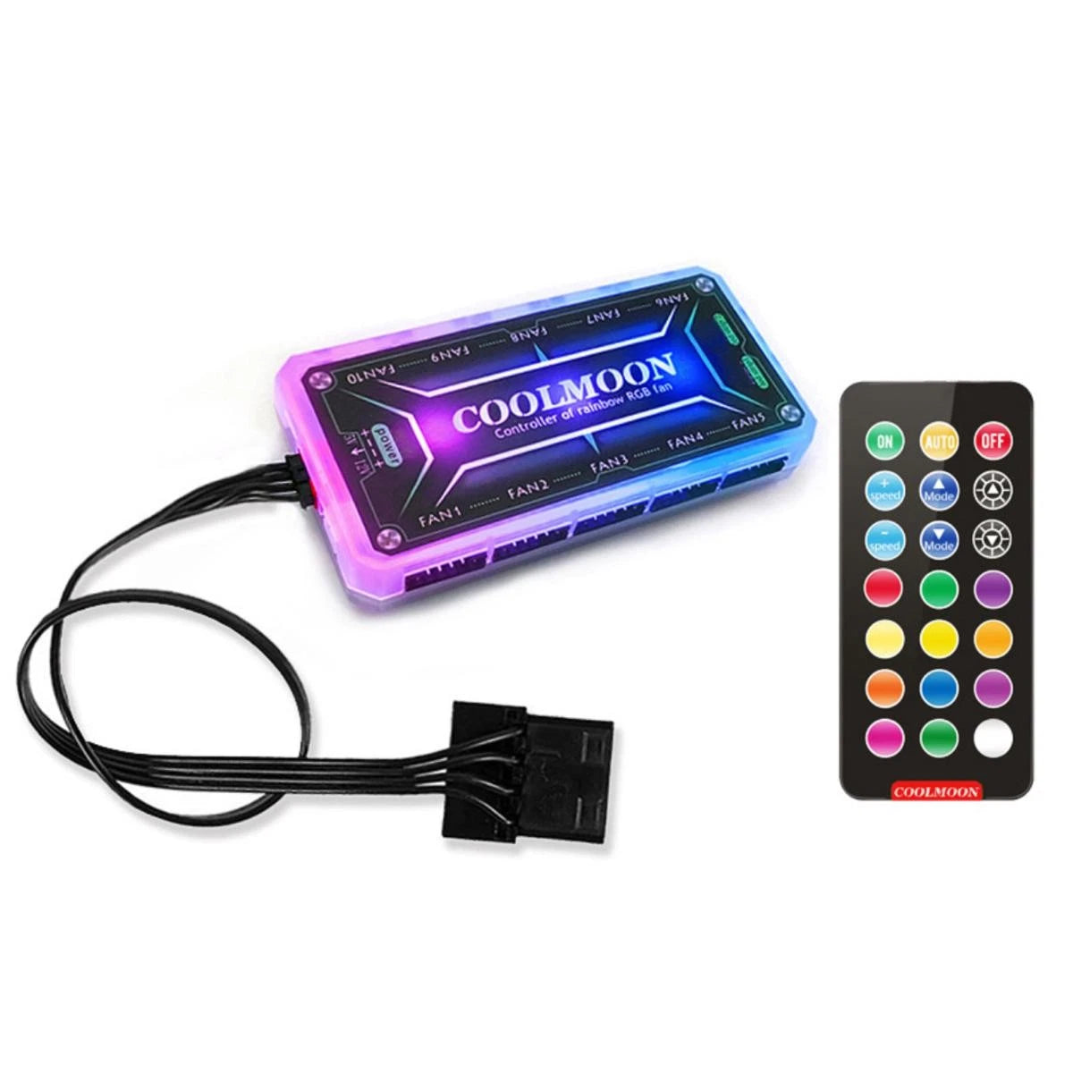 12V 60W 433.92mhz Remote Control Rgb Cooling Fan Intelligent