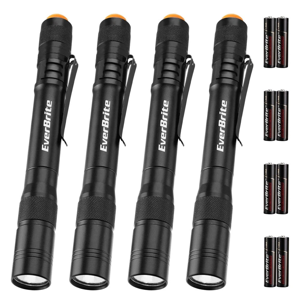Everbrite Led Pen Light Pocket Flashlight Aluminum Flashlight 8 Aaa