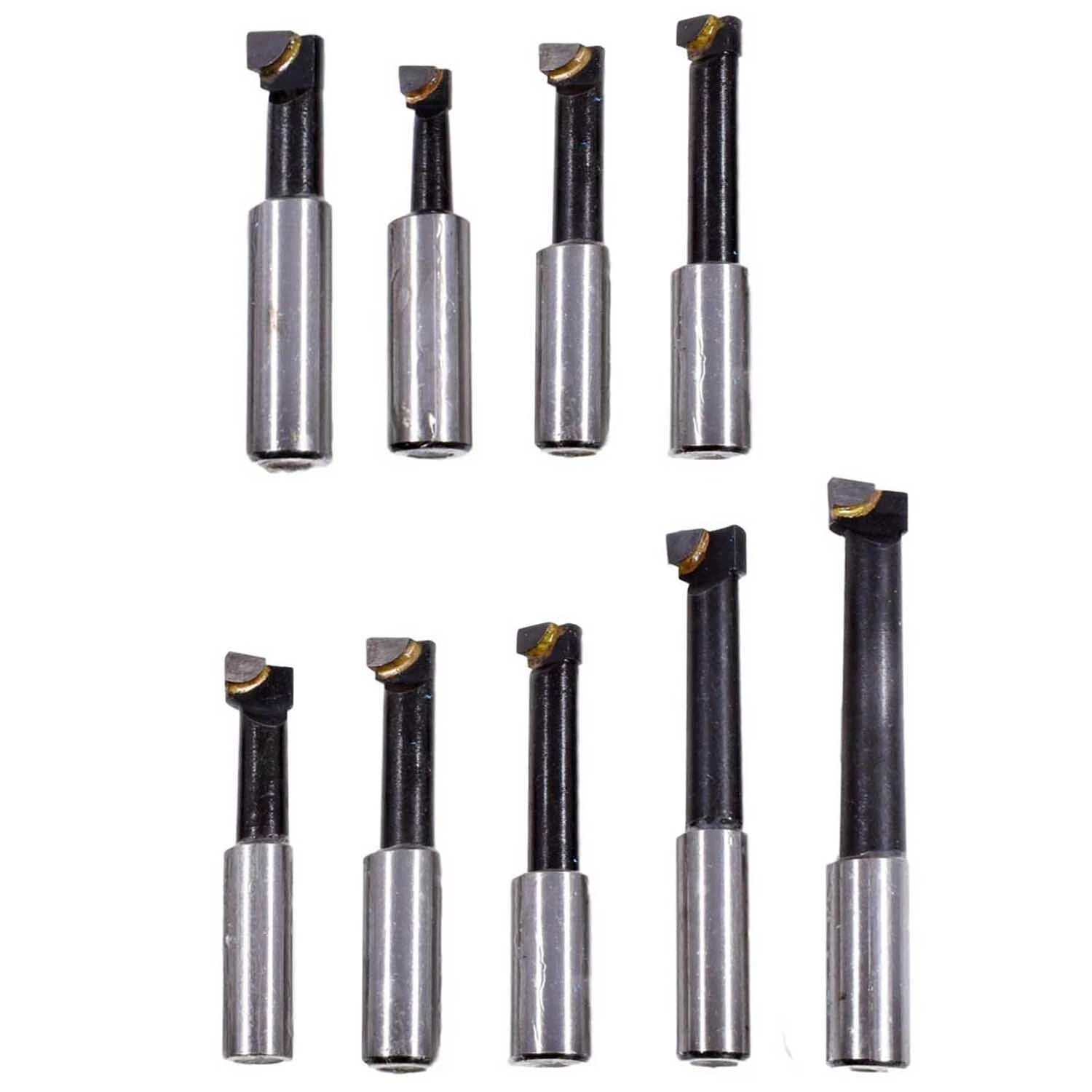 NEW 12mm SHANK BORING BAR CARBIDE TIPS 9PCS SET
