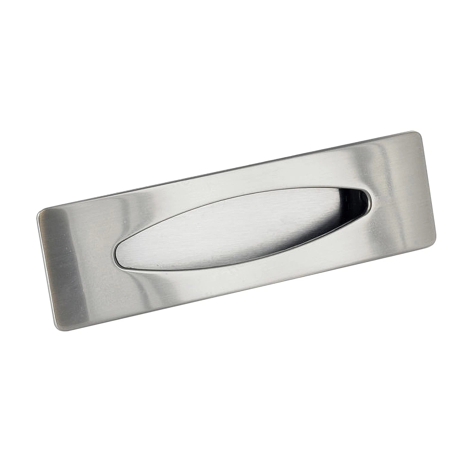 Urban Recessed Flush 3-3/4" (96mm) Center Brushed Nickel Sliding Door