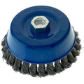 4 Pack - 5" X 5/8"-11 Carbon Steel Wire Knot Cup Brush for Angle