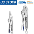 Workpro Locking Plier Set 10" Curved Jaw & 6.5" Long Nose Adjustable