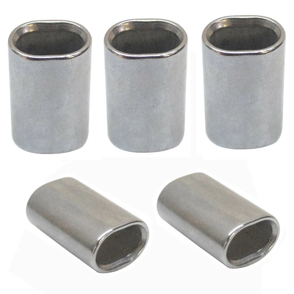 Chamfer Stainless Steel Cable Wire Rope Crimping Loop Sleeve, 1/2"