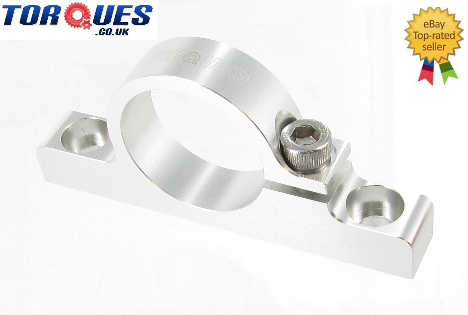 Billet Aluminium Fuel Filter Cradle / Clamp In Silver 30mm I.D