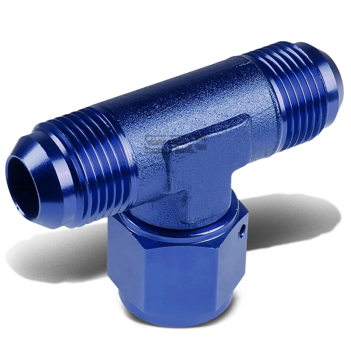 10an An-10 Female Male Flare Swivel Tee Blue | Built Supply Co