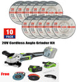 WORKPRO 20V Cordless Angle Grinder Kit with 10PK Wheels by WORKPRO