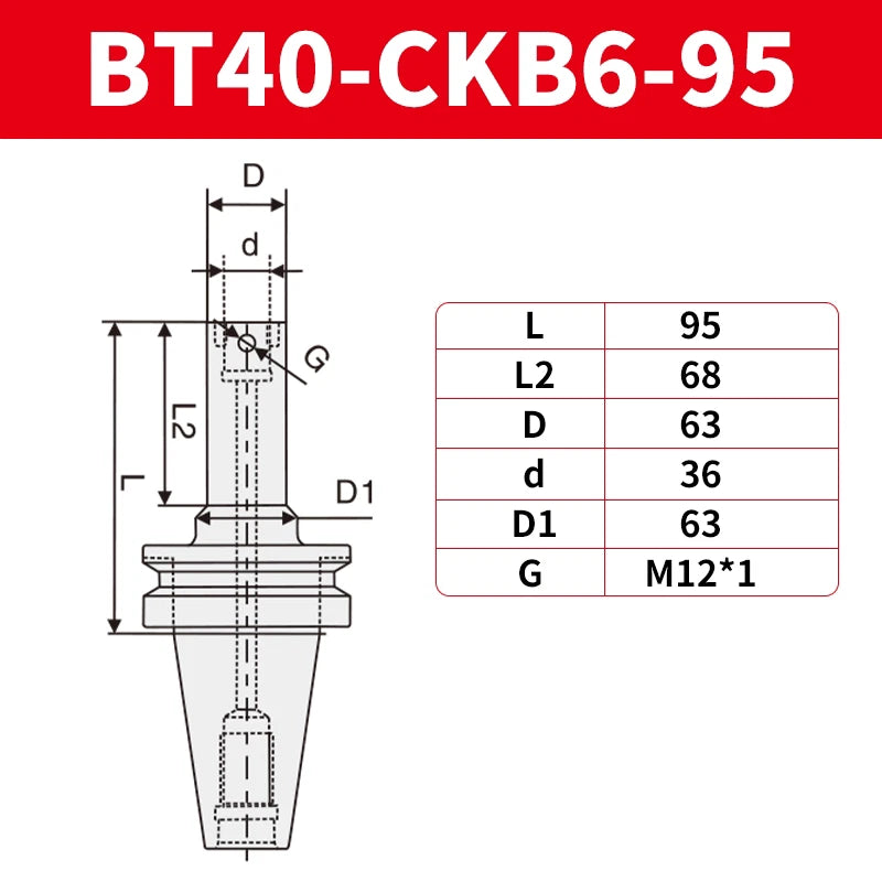 Ckb6 Heavy Extra Large Boring Shank Bt40 Cnc Milling Machine Tool