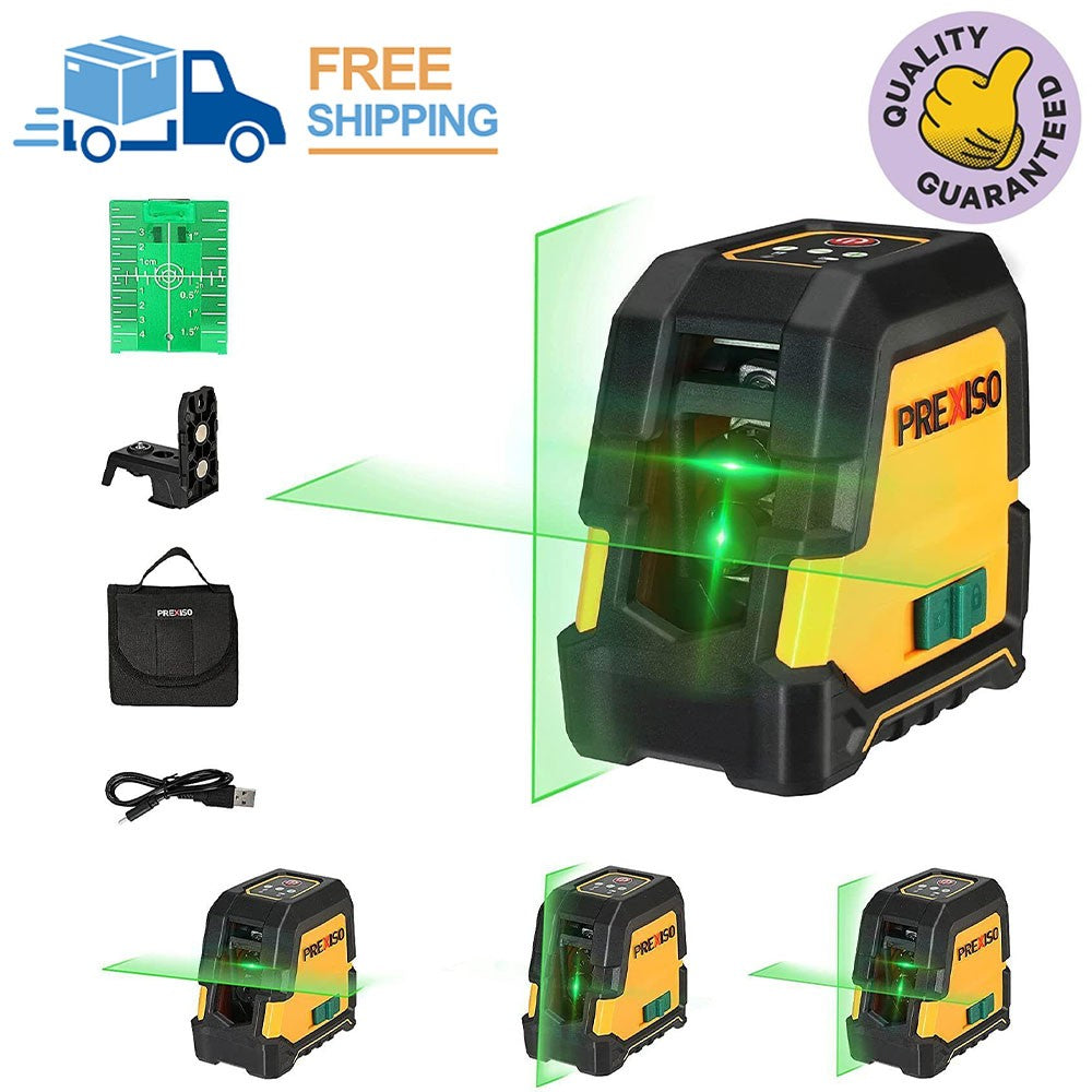 PREXISO Self Leveling Cross Line Laser 100Ft by PREXISO