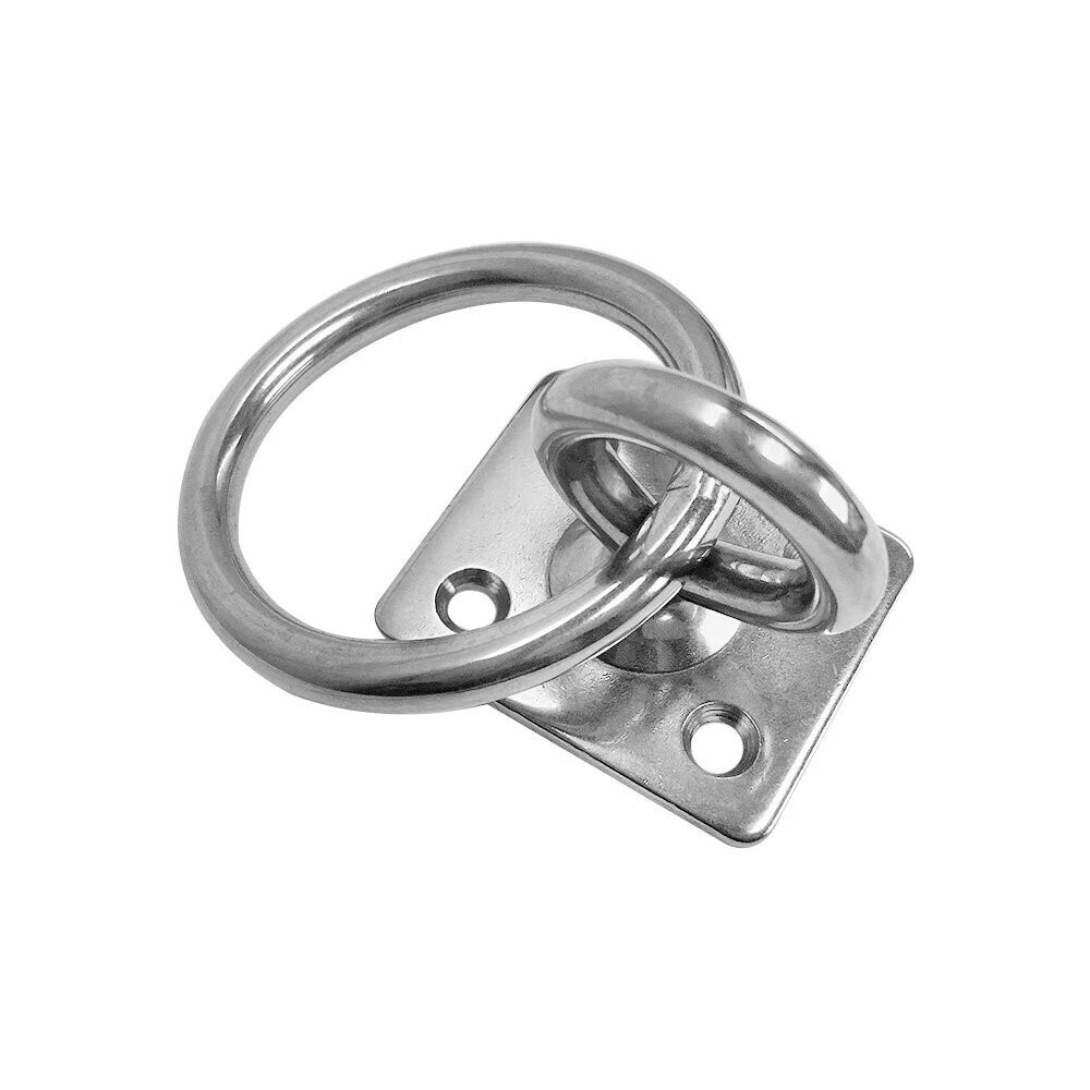 Square Swivel Pad Eye Plate W Ring 3/16" Welded Formed Wll 250 Lbs