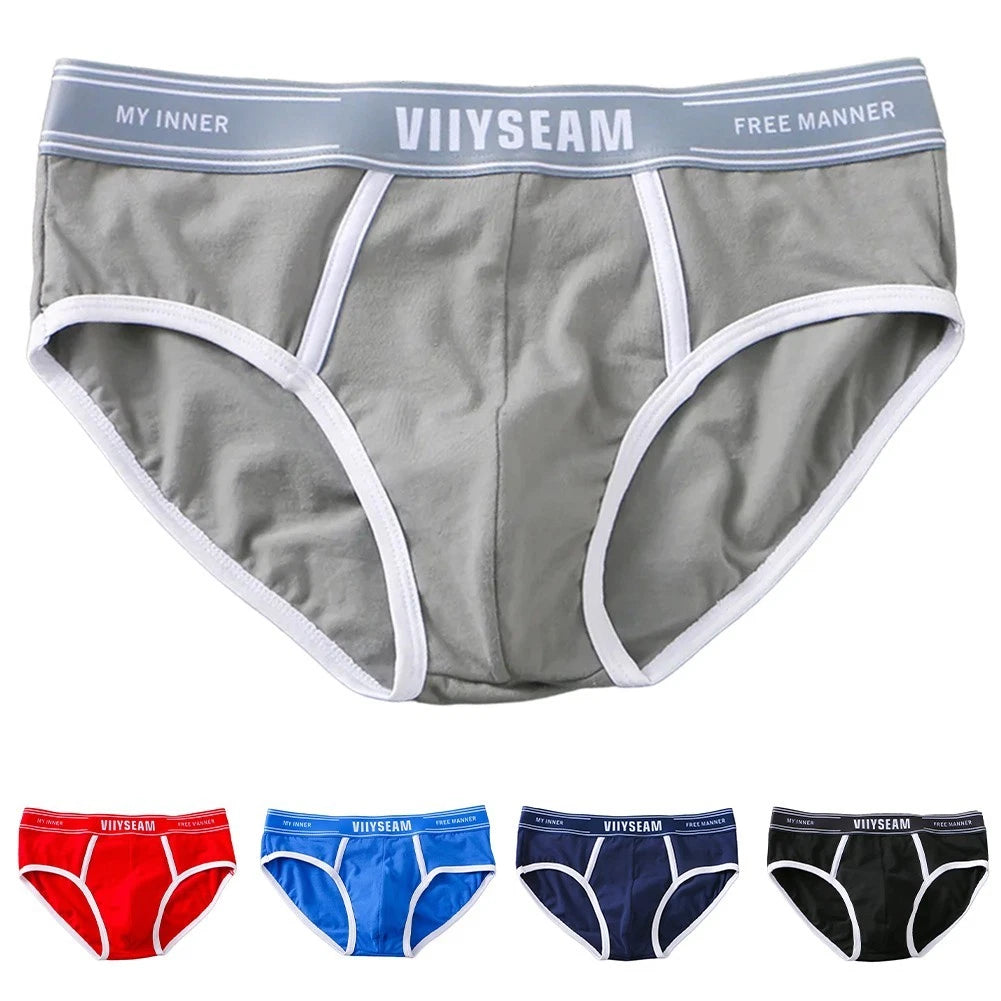 Men's Soft Cotton Briefs Underwear Simple Sports Style M 2xl Available