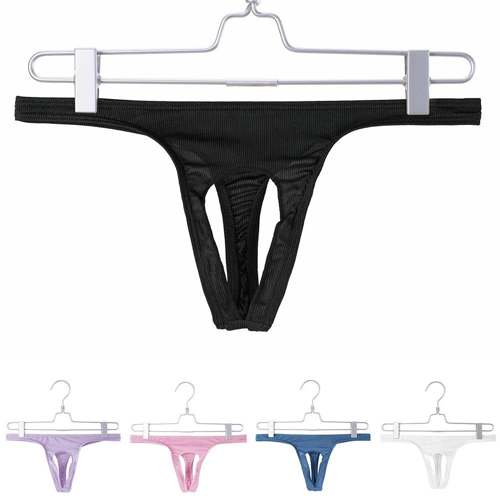 Low Waist Mens Thong Briefs Breathable Pouch Underwear Polyester And