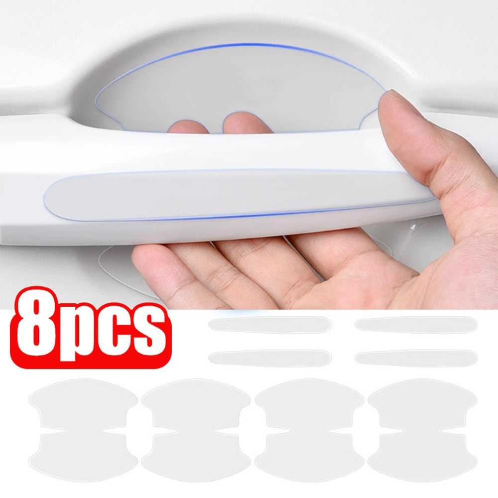 8Pcs Clear Car Door Handle Bowl Anti-Scratch Protector Film Sticker