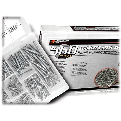 Performance Tool 560-Piece Self-Tapping Screw Assortment by Performance Tool