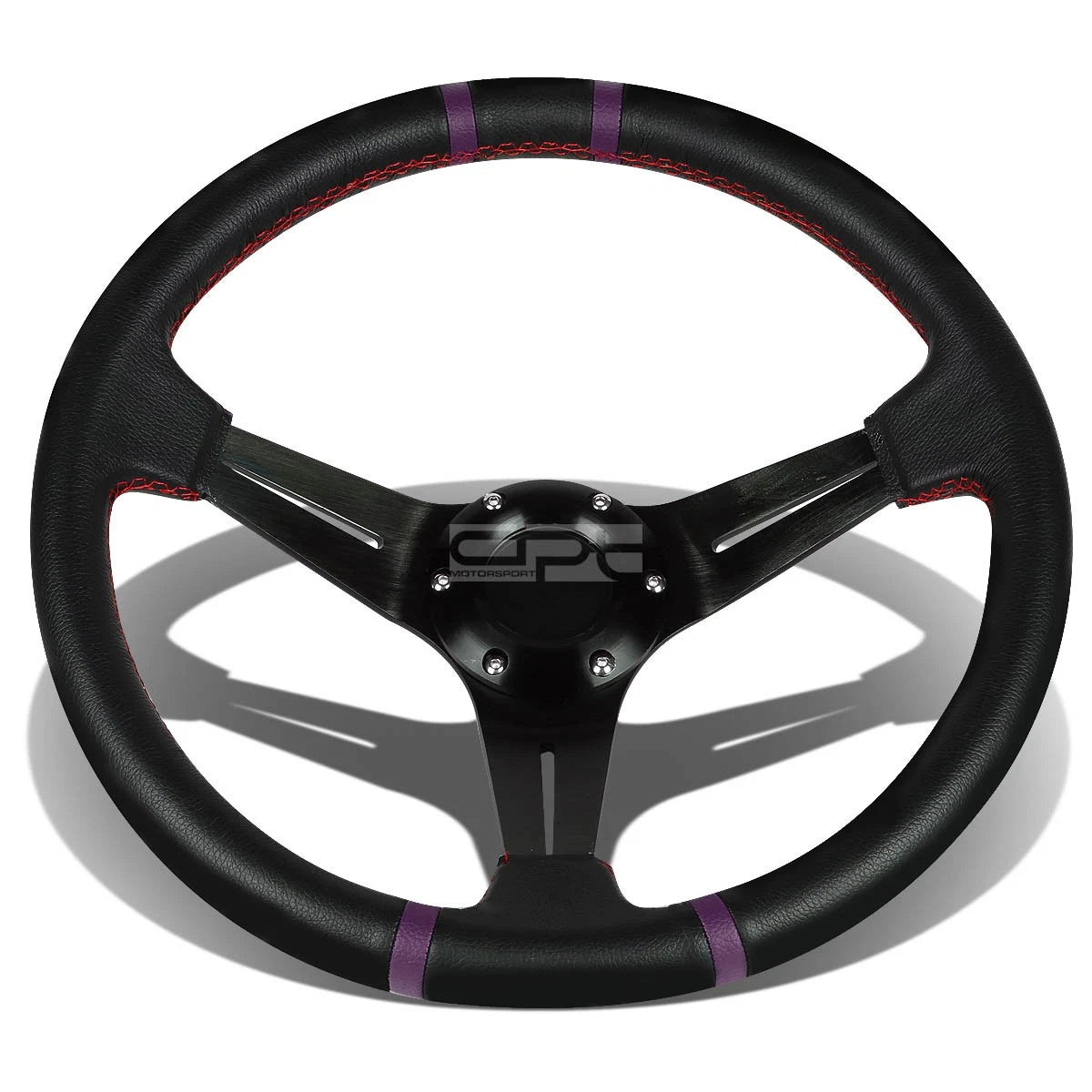 Black Spoke Pvc Leather 6-bolt Aluminum Deep Dish | Built Supply Co
