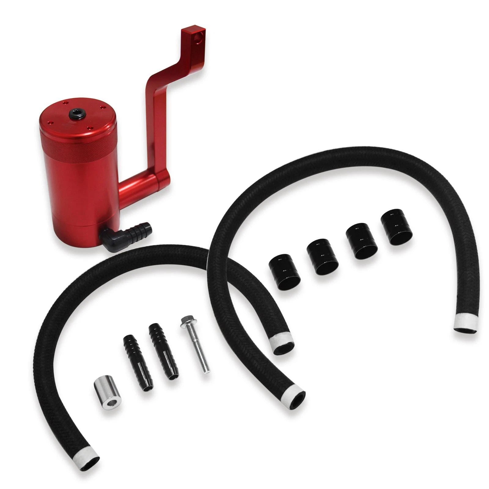 Aluminum Alloy Billet Catch Can Red/black For Hemi | Built Supply Co