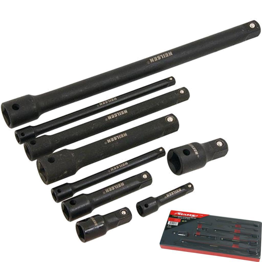 Neilsen 9pc Impact Socket Extension Bar Set