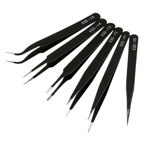 Precision Tweezers ESD Anti Static ESD-10 11 12 13 14 15 Great for