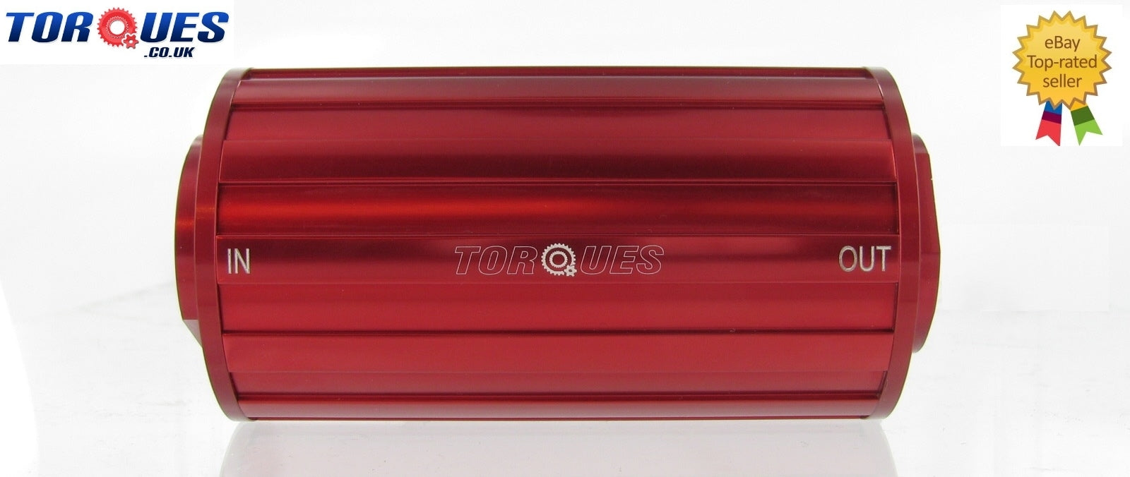 AN -8 (AN8 JIC -8 ORB-8) Red Anodised High Flow Billet Fuel Filter 30