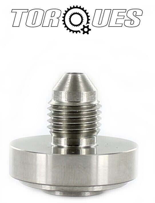 An -3 (an3) Male Large Round Base Mild Steel Weld on Fitting / Bung