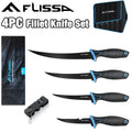 Flissa Fillet Knife Set Bait Knife Cutting Notch Knife Sharpener