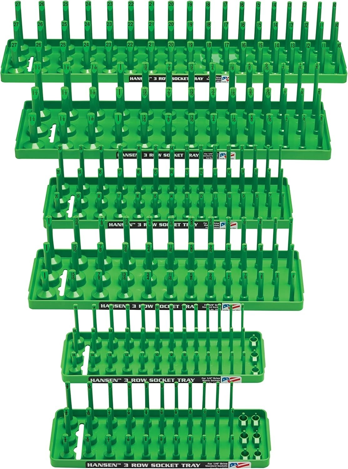 Hansen 6pc Socket Holder Tray Organizer Set