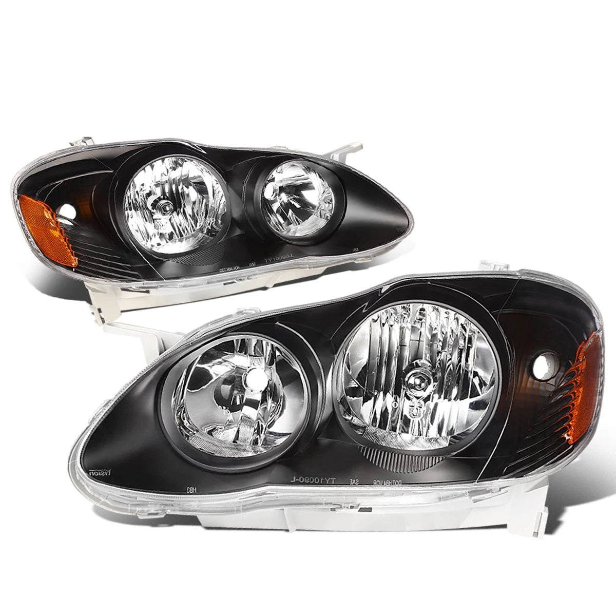 Fit 2003-2008 Toyota Corolla Pair Black Housing | Built Supply Co