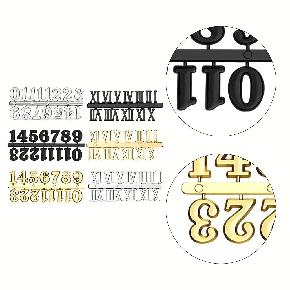 Diy Clock Numbers Roman Numeral Replacement Parts Wall Clock