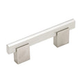 Bridge Style Metal Handle, Brushed Nickel, 4-1/4" (108 Mm) Overall
