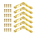 6 Set Small Hinges With Screws For Wooden Box 90° Gold Wine Jewelry