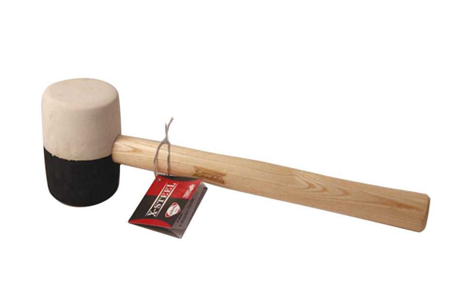 Black/White Rubber Mallet Tile Tapping Hammer Ashwood Handle