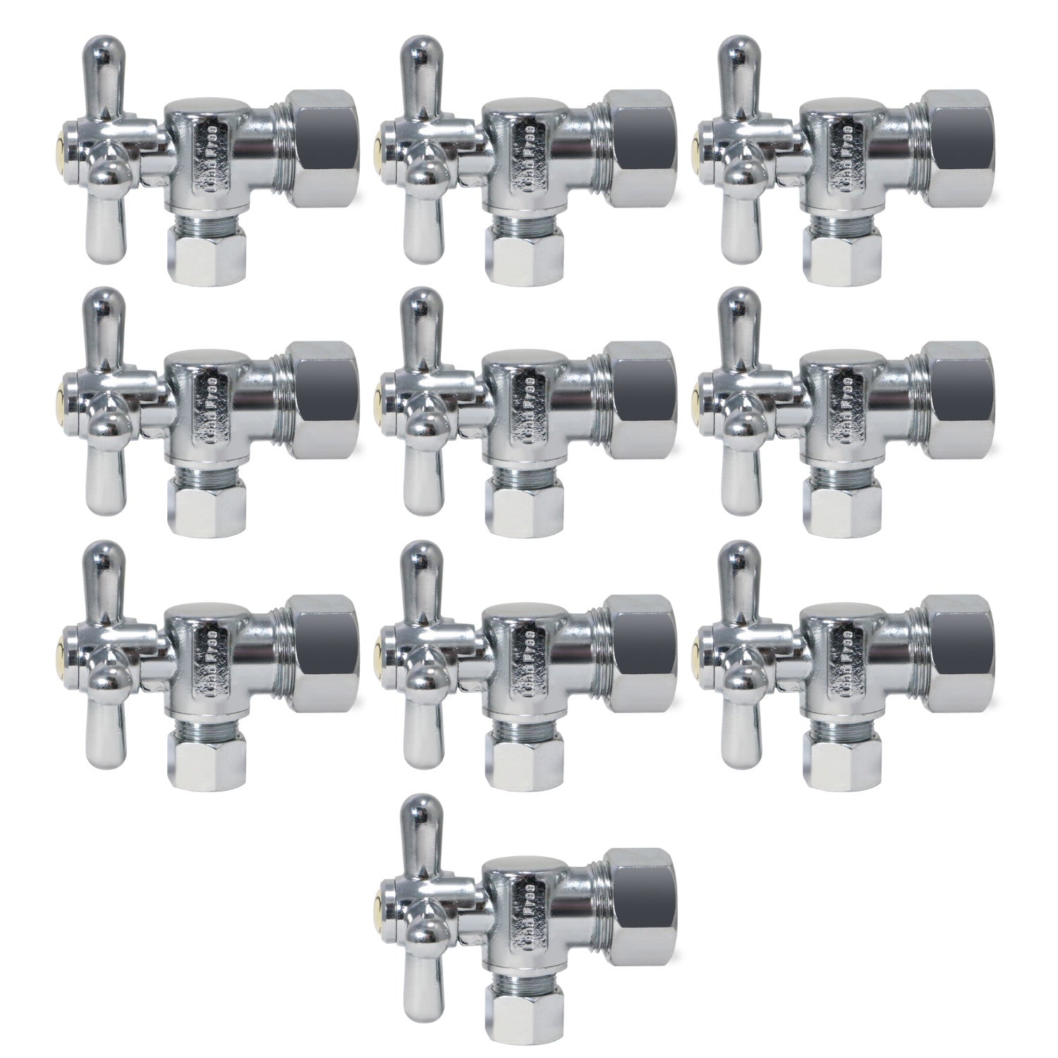 3/8" OD x 5/8" OD Compression Angle Valve 10 Pack